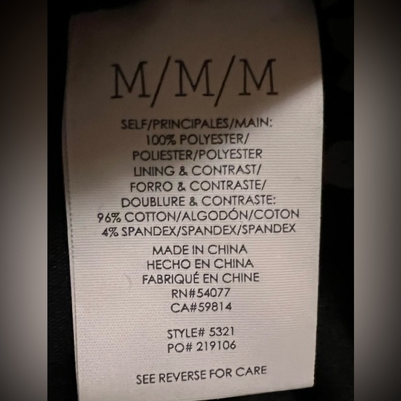 CABI 5321 Dixon skirt black white faux wrap medium elastic waist SZ Medium - Picture 5 of 5